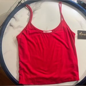 Wasabi + Mint Red crop Tank Top